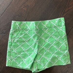 Janie and Jack Green Geometric High Waist Shorts